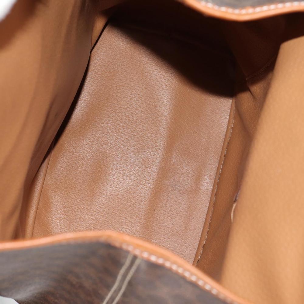 CELINE Macadam Canvas Backpack PVC Leather Brown Gold Auth 133049 - Picture 11 of 16